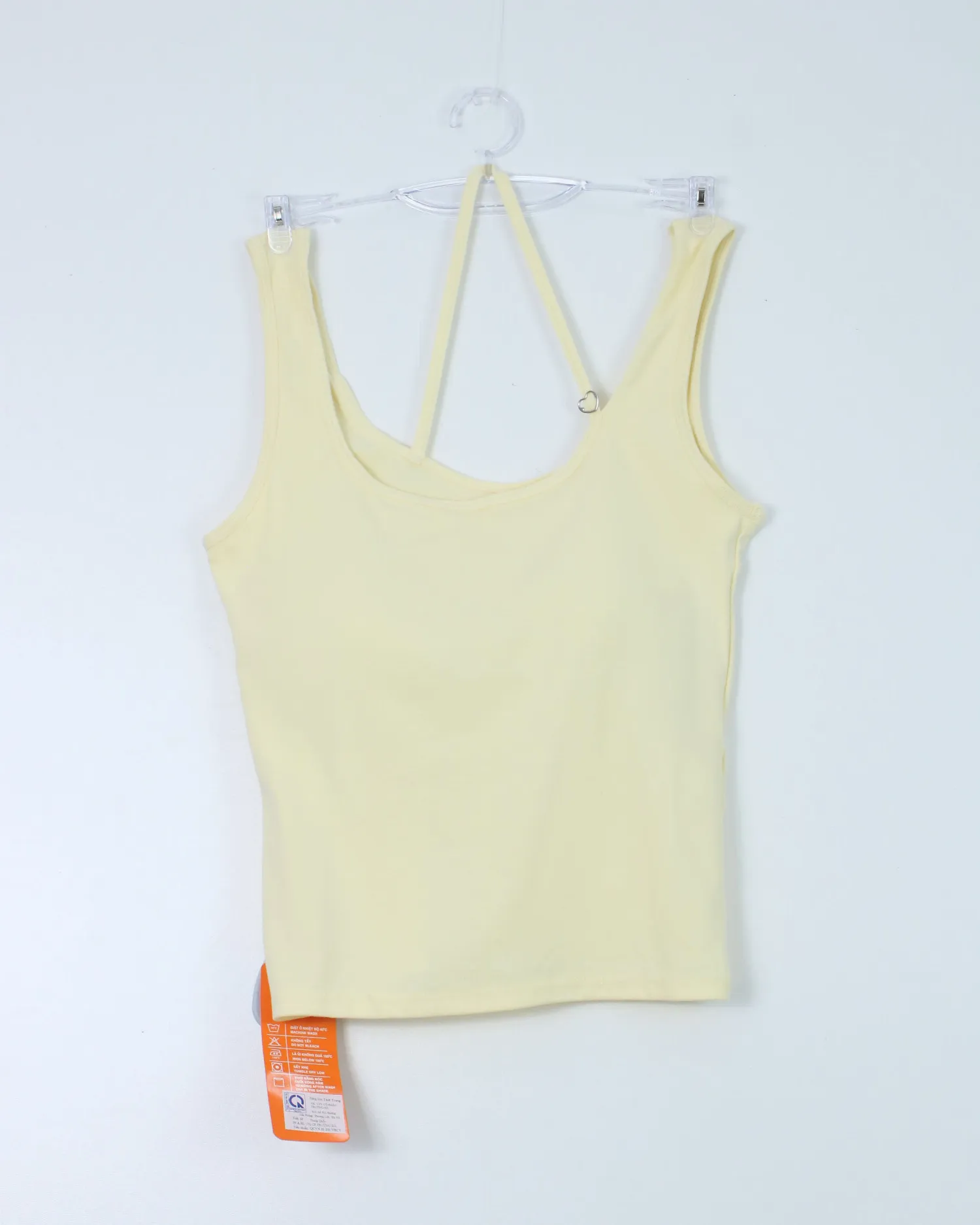 Áo 2 dây nữ đệm zip 1068 trắng H02.2026.1