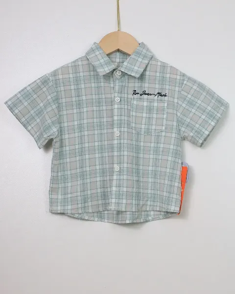 Áo sơ mi cộc tay bé trai 6711 size 90 AS07