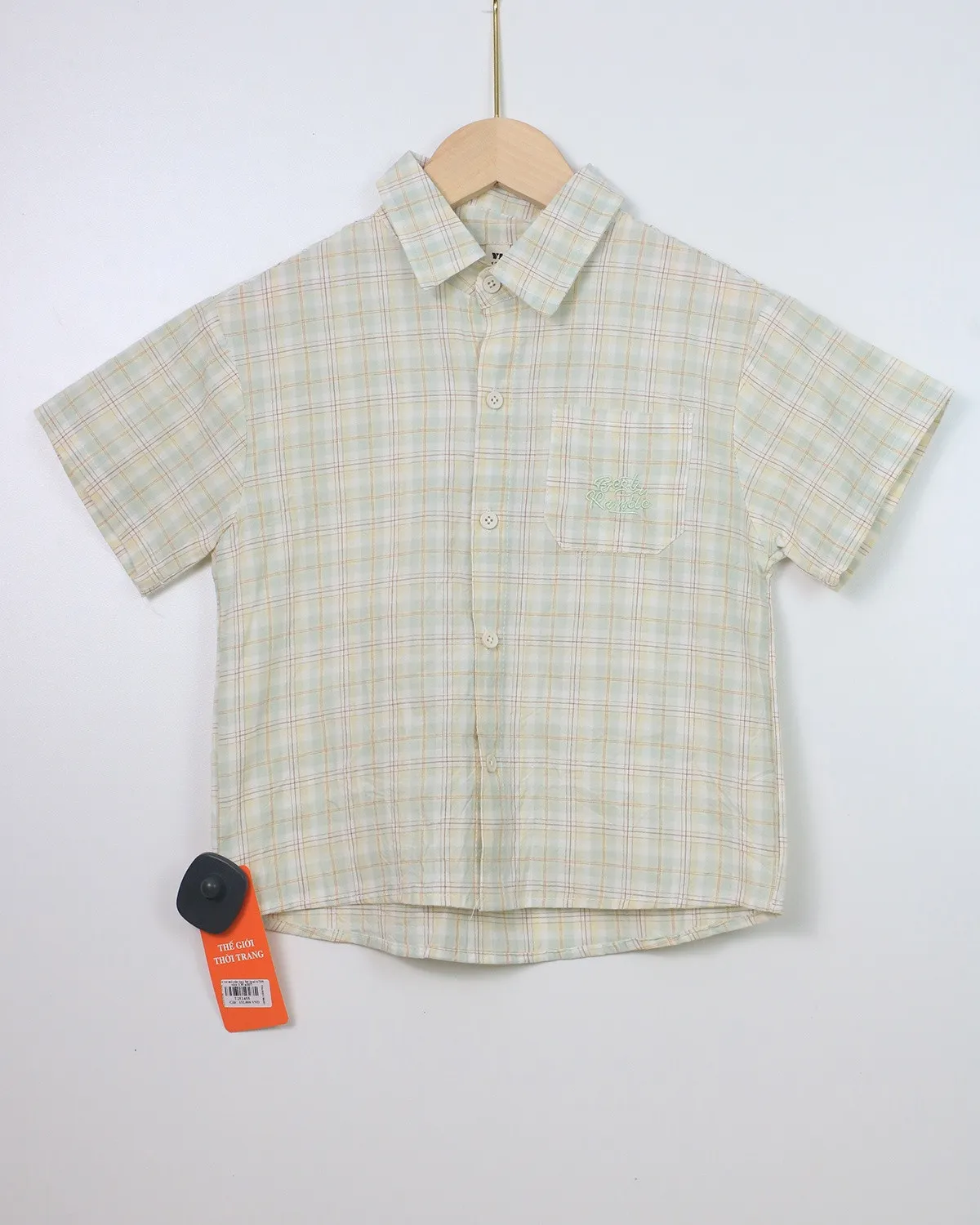 Áo sơ mi cộc tay bé trai 6709 size 140 AS07