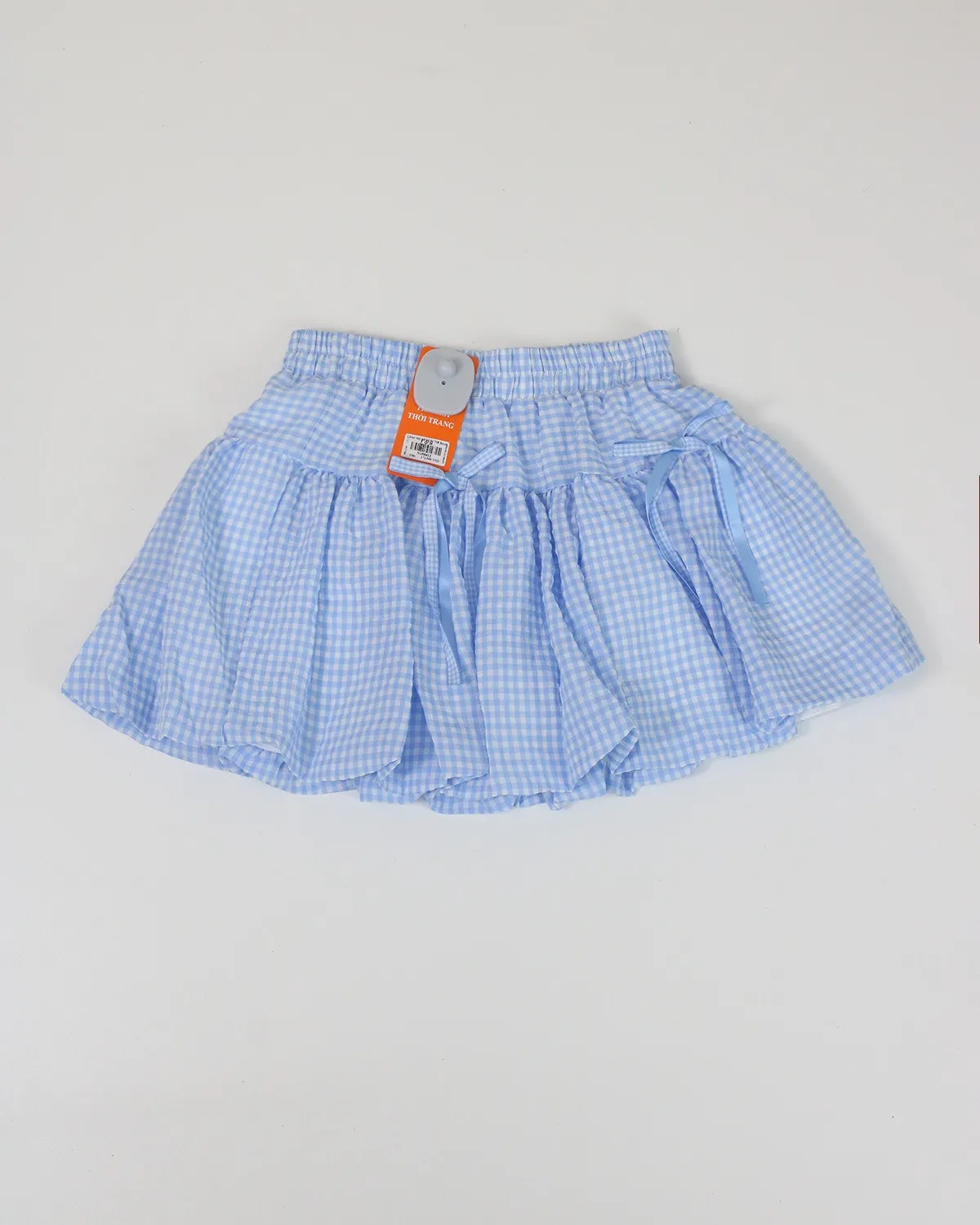 Chân váy nữ kẻ bí 718 Xanh  F  QC26