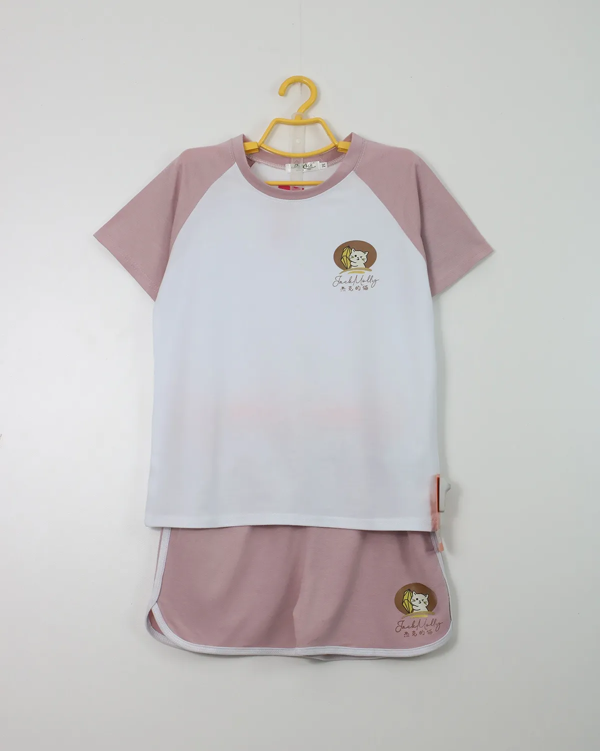 Bộ quần áo nữ  cotton cộc 885.1 Ghi L   QC23
