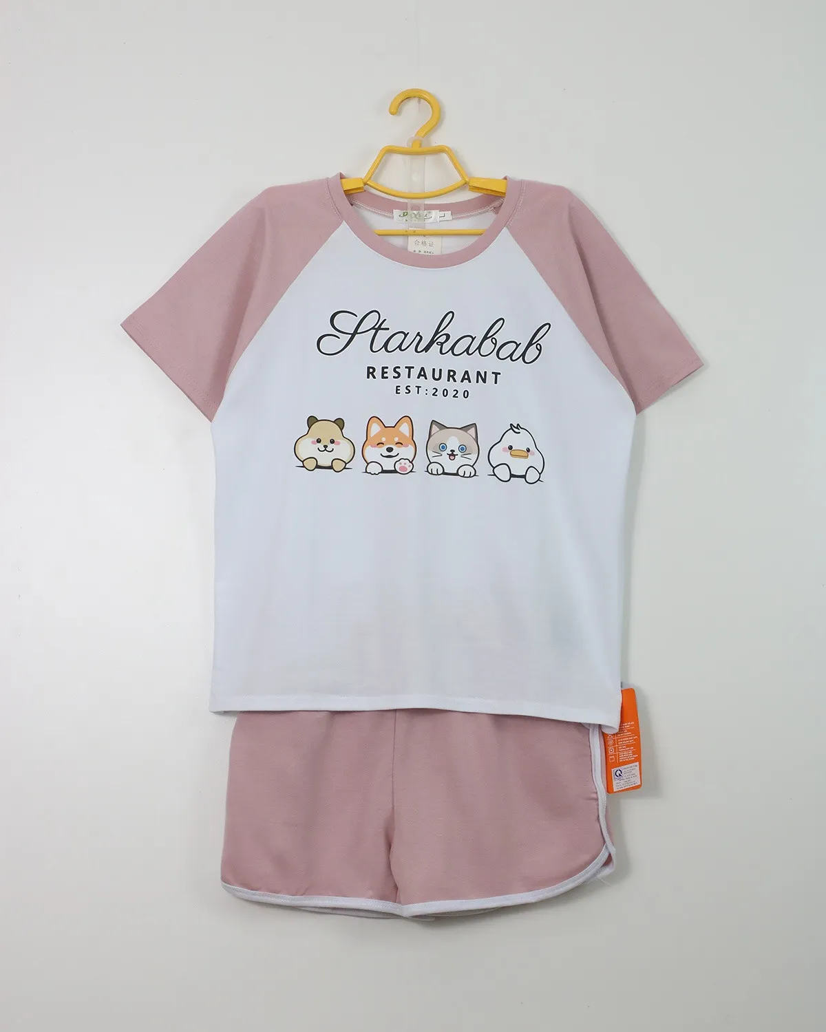 Bộ quần áo nữ  cotton cộc 883 Ghi L   QC23