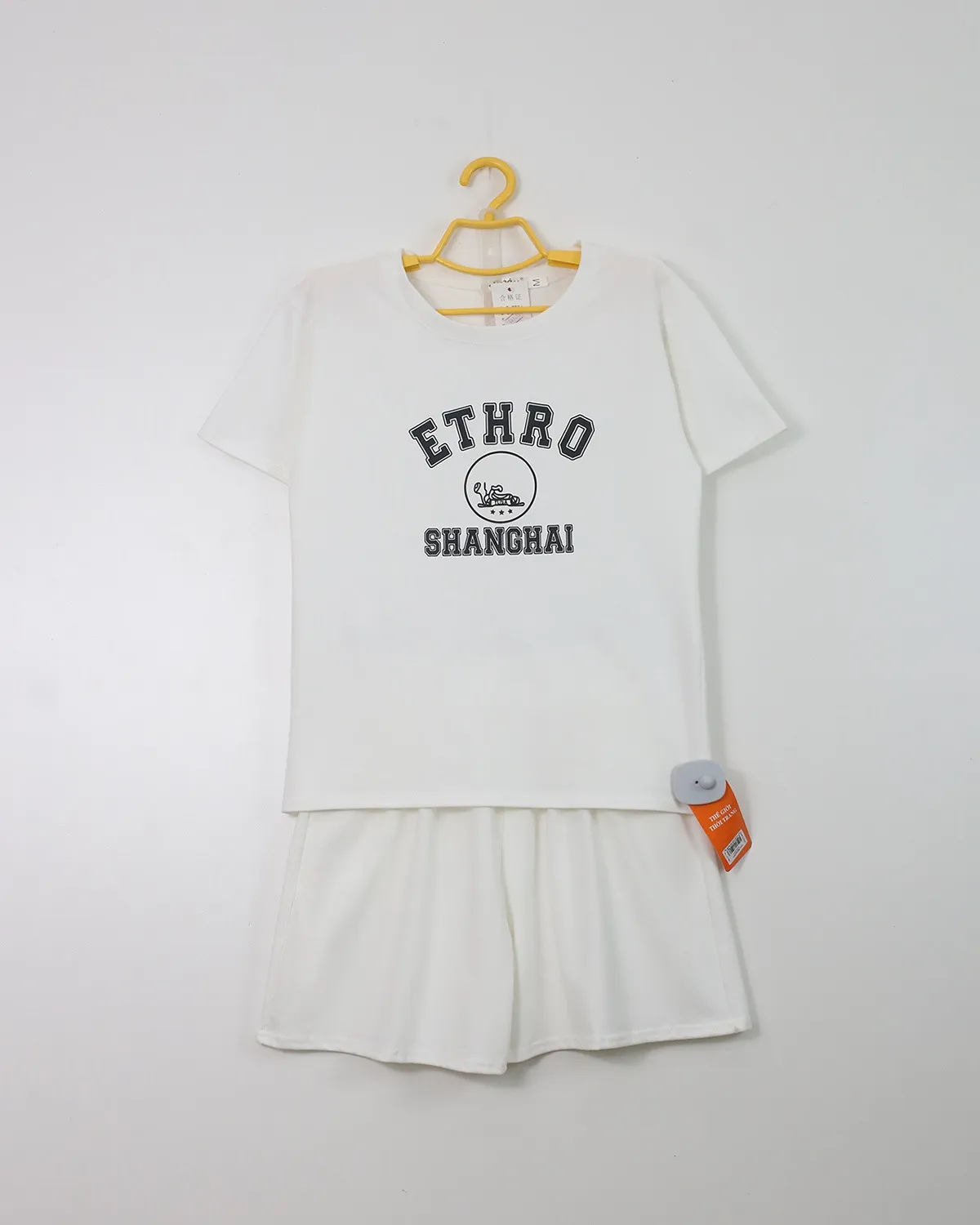 Bộ quần áo nữ cotton cộc rộng 141619 Xanh L   QC23