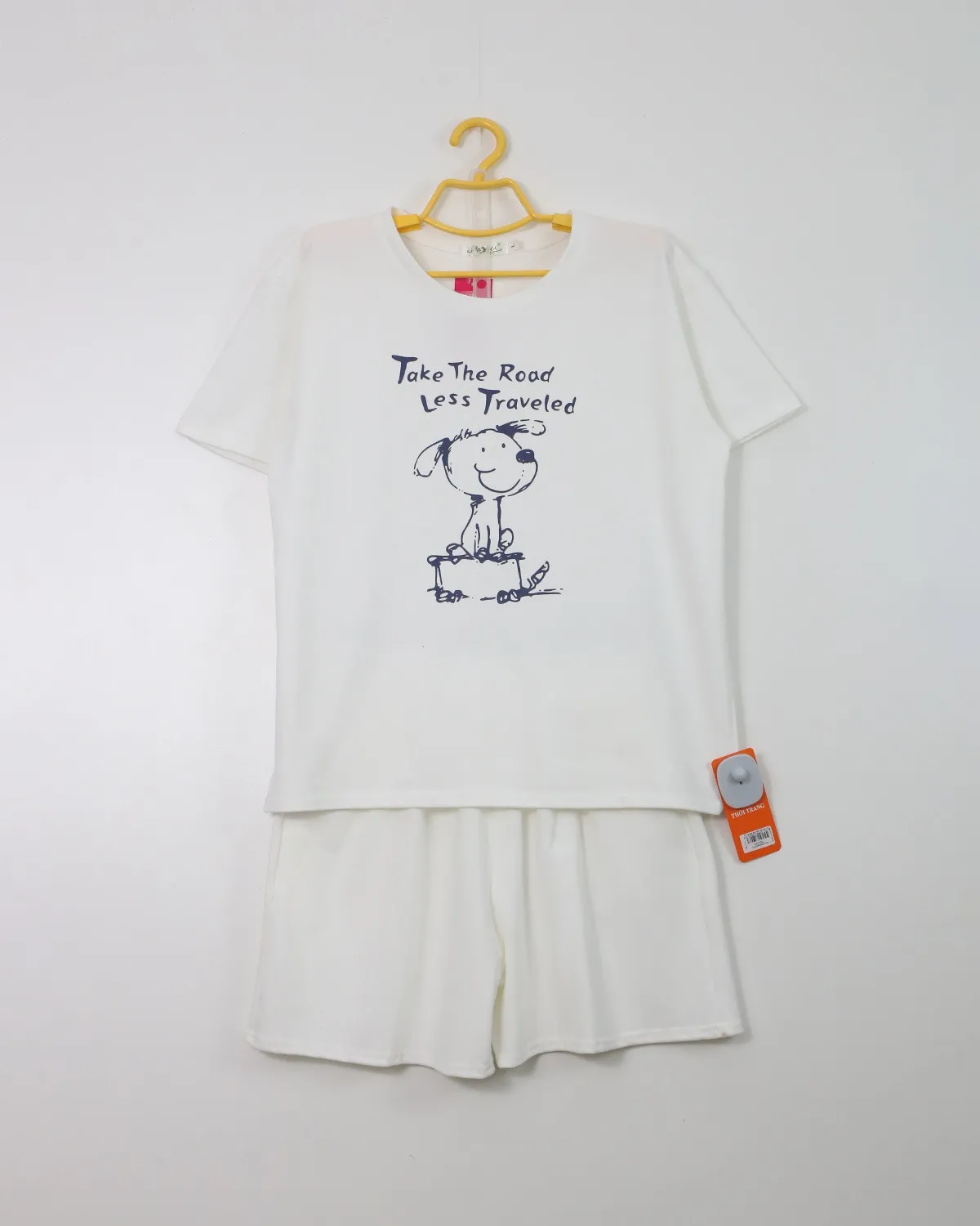 Bộ quần áo nữ cotton cộc nhỏ 14165 Đô L   QC23