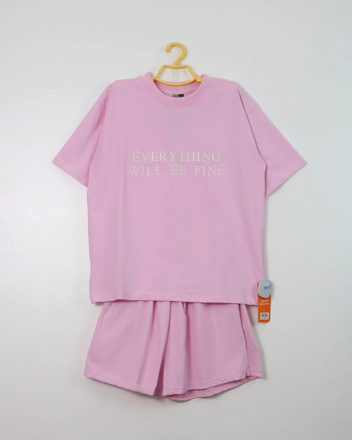 Bộ cotton cộc Every Hồng F  H.Quỳnh
