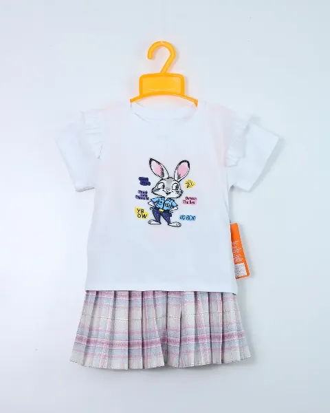 Séc Bộ quần áo trẻ em gái 015 tím size 120 AS03