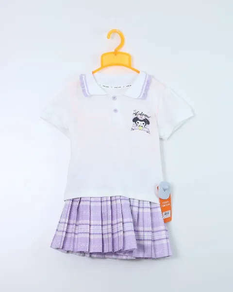 Séc Bộ quần áo trẻ em gái 027 trắng size 100 AS03