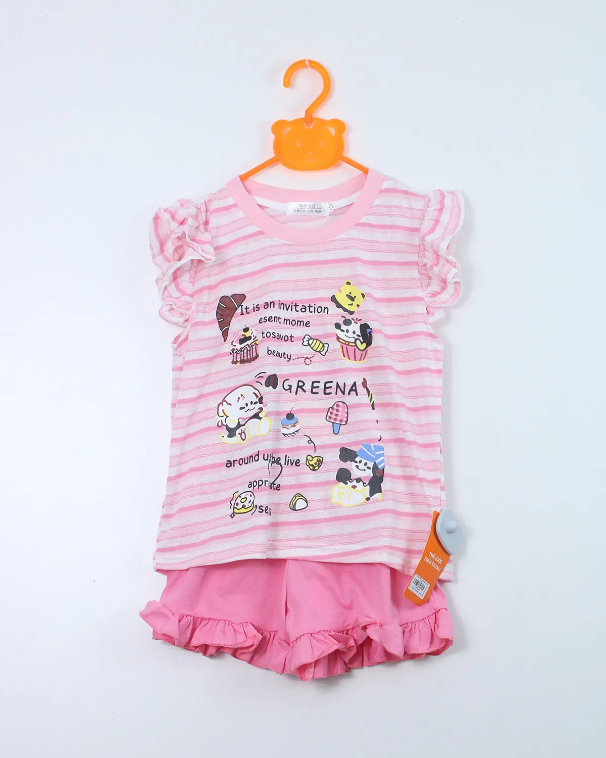 Bộ bé gái SN kẻ hồng 19 size 2XL tđ