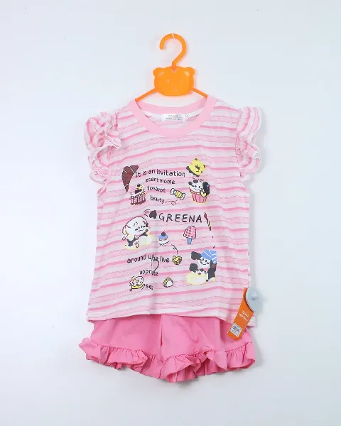Bộ bé gái SN kẻ hồng 19 size 2XL tđ