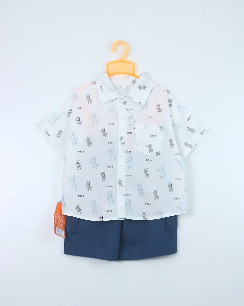 Bộ cộc tay trẻ em trai 88243 size 130 AS07