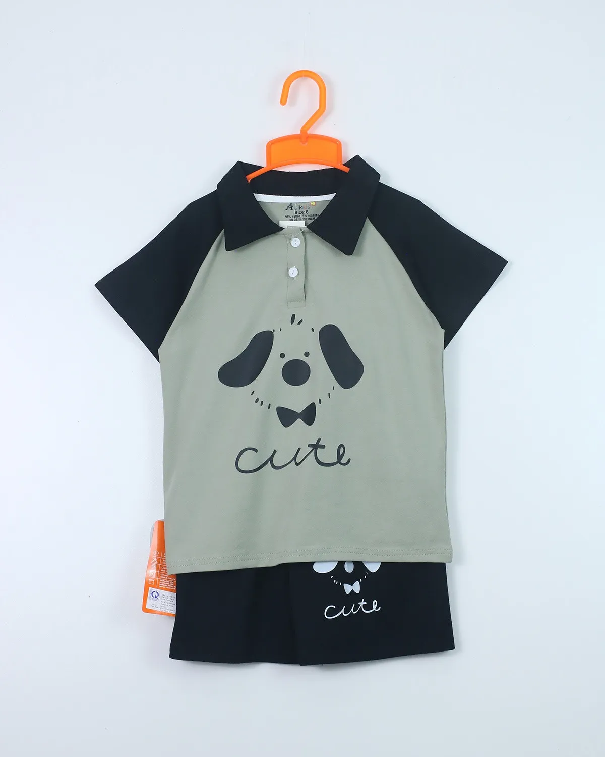 Bộ bé trai cổ cute 26tv44 size 7 VL