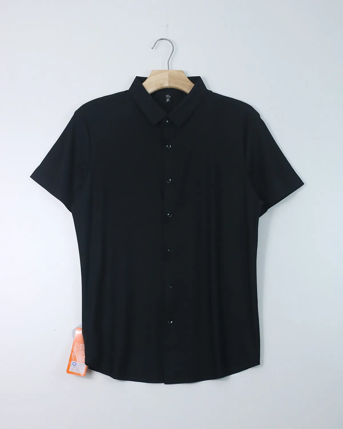 Áo sơ mi cộc 2537 đen size L. AL01
