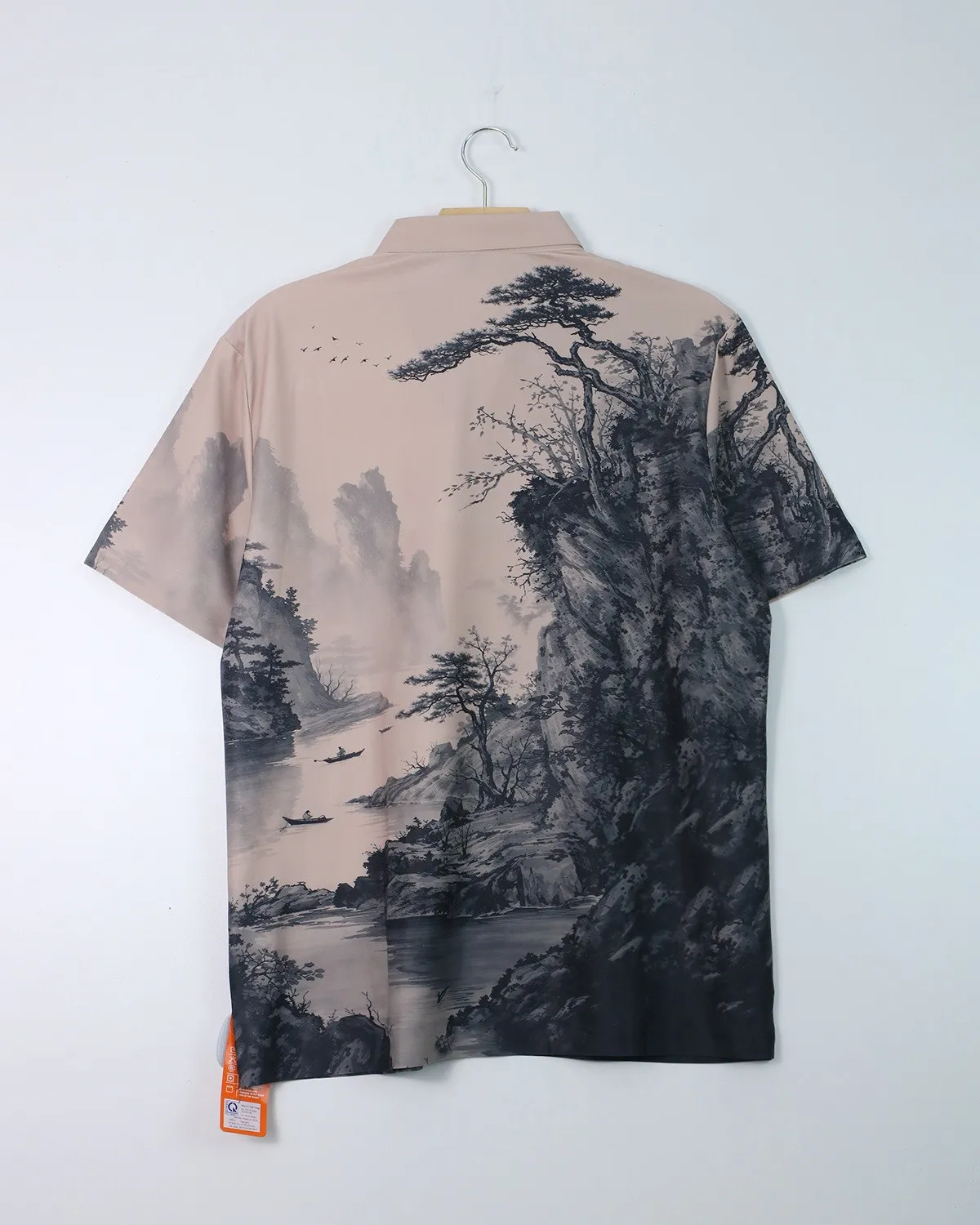 Áo sơ mi nam cộc 06 nâu size 54 . AL04