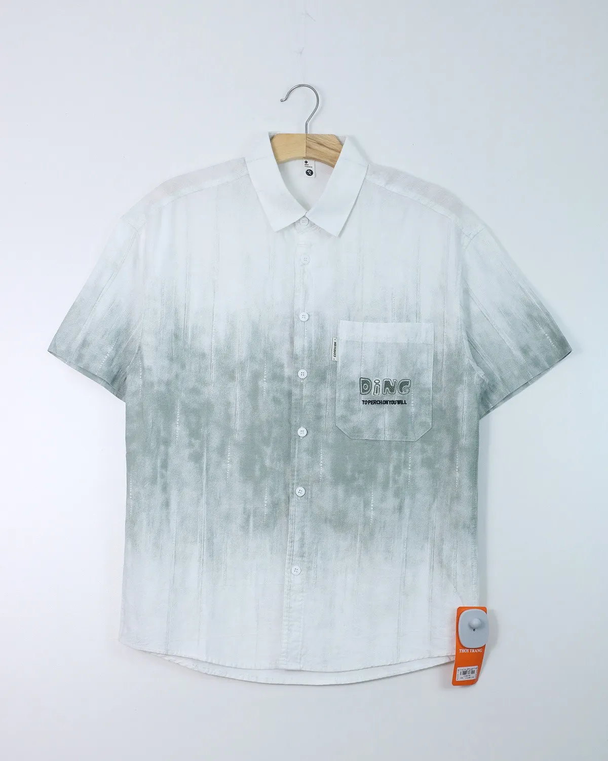 Áo sơ mi cộc  2806 xanh nhạt size 3XL. AL14