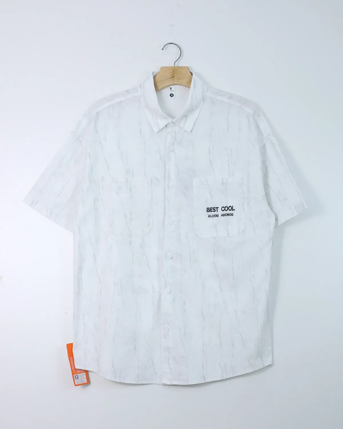 Áo sơ mi cộc  2840 ghi size 3XL. AL14