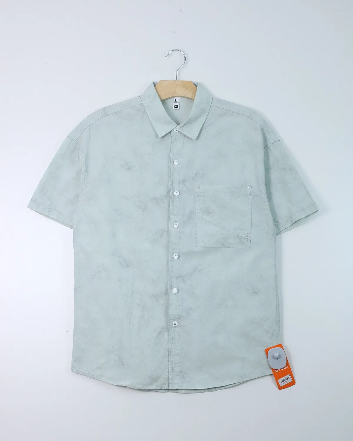 Áo sơ mi cộc  2807 xanh nhạt size XL. AL14
