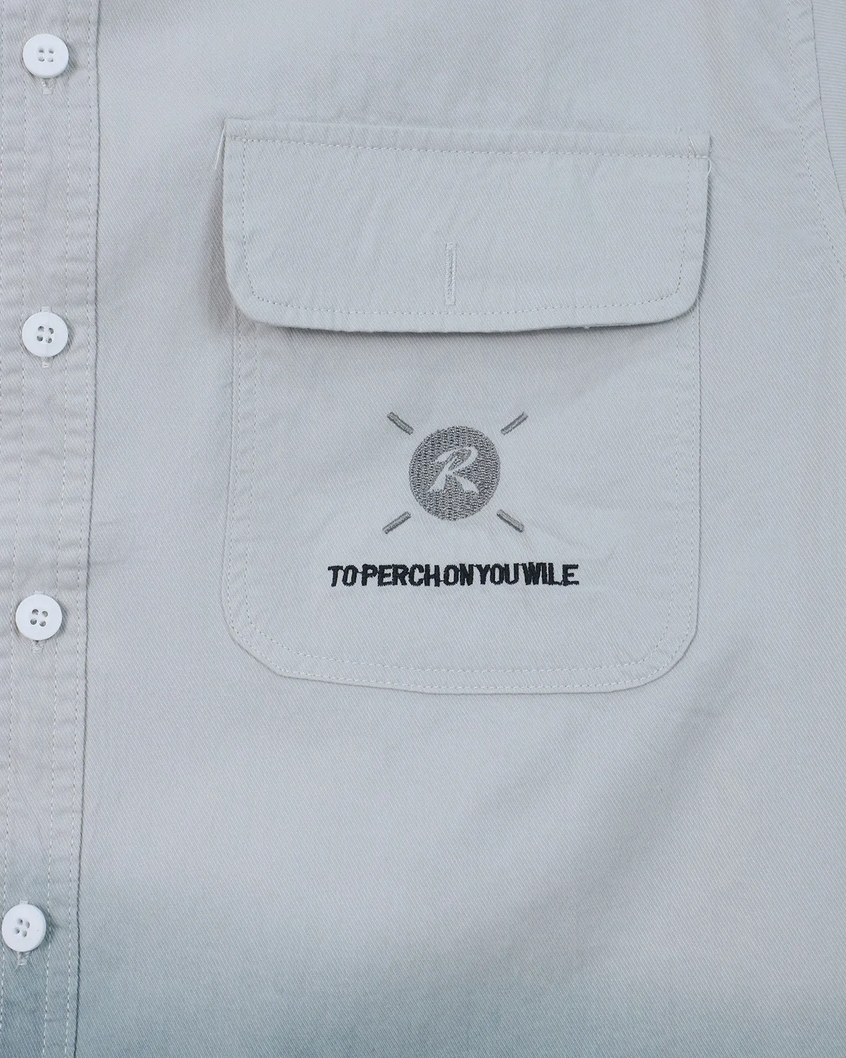 Áo sơ mi cộc  2811 ghi size 2XL. AL14