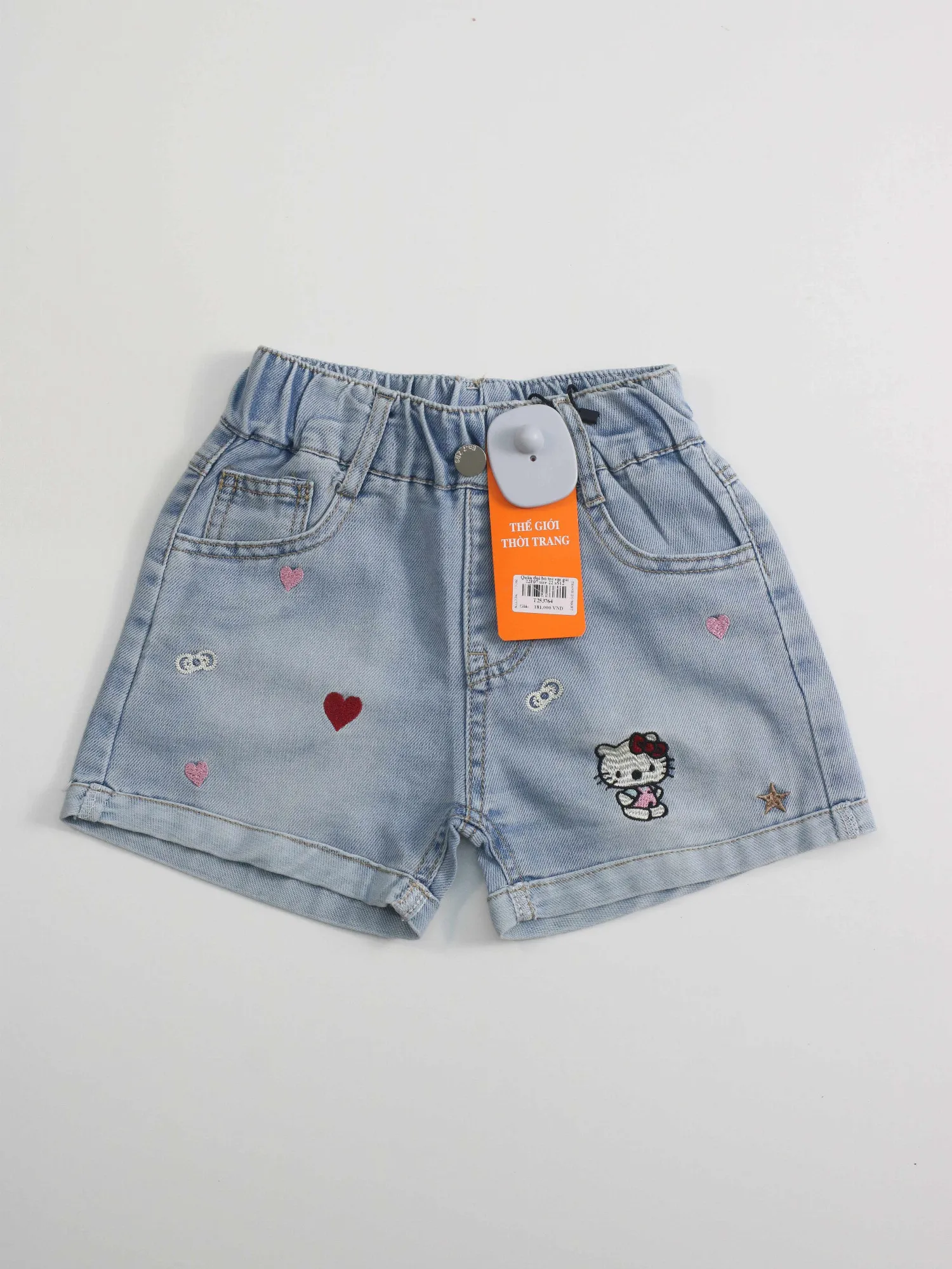 Quần đùi bò trẻ em gái 22F07 size 22 AS12
