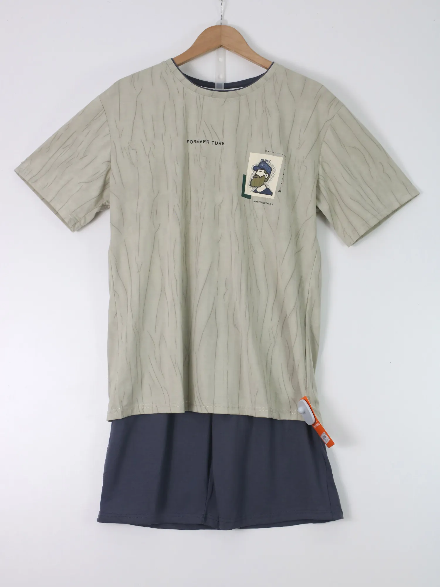 Bộ quần áo nam 358-14 ghi size 2XL . AL22