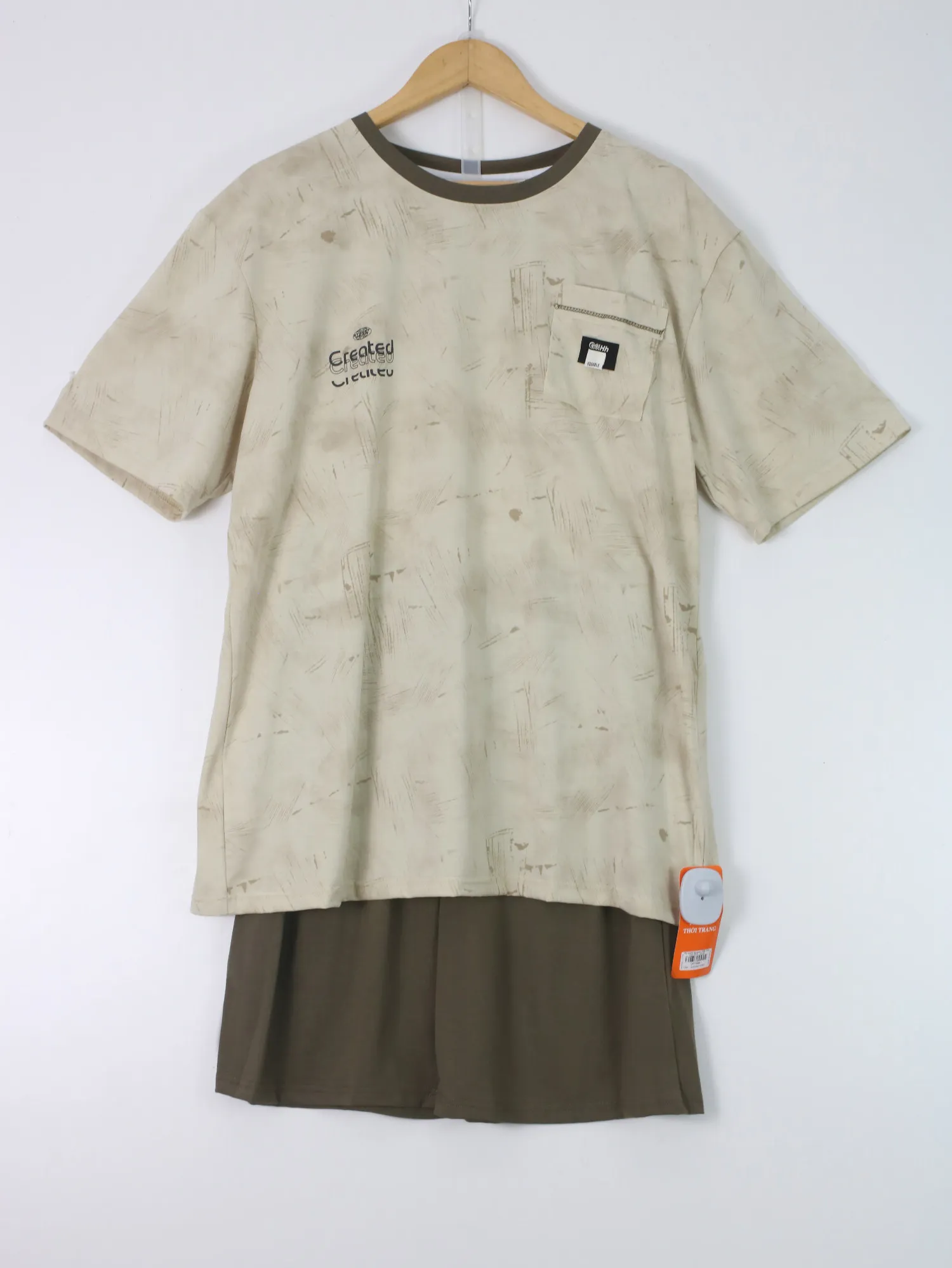Bộ quần áo nam 358-3 be size 2XL . AL22