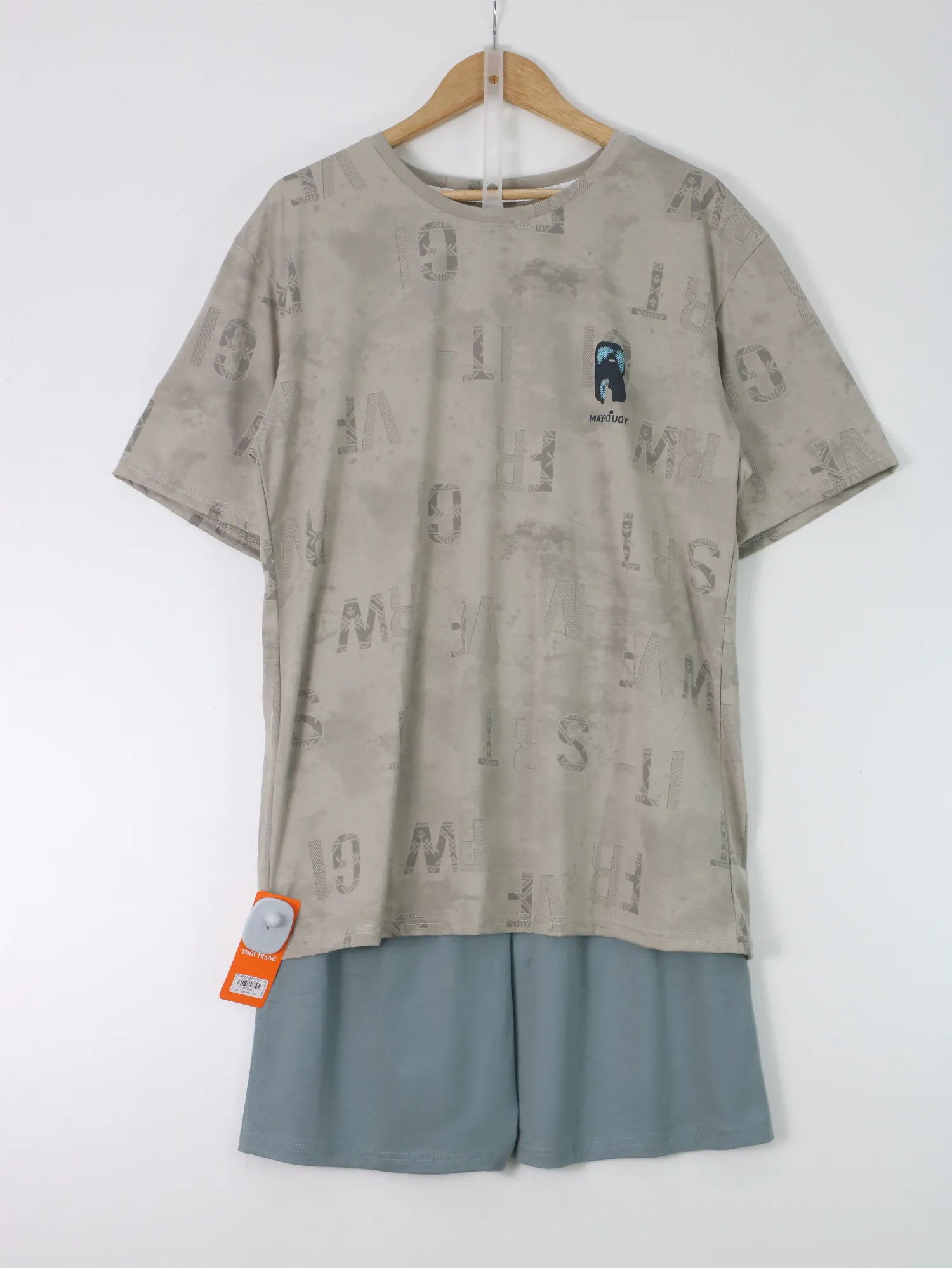 Bộ quần áo nam 358-11 ghi size 2XL . AL22
