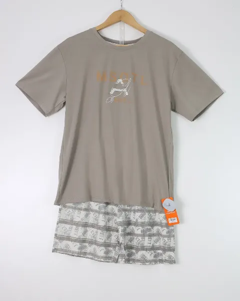 Bộ quần áo nam 358-1 be size 2XL . AL22