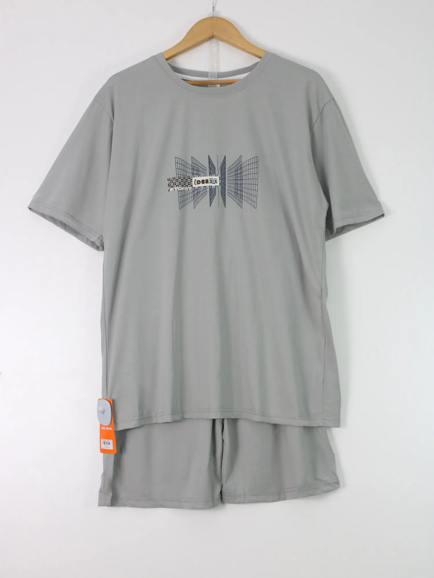 Bộ quần áo nam 258-7 ghi size 2XL . AL22