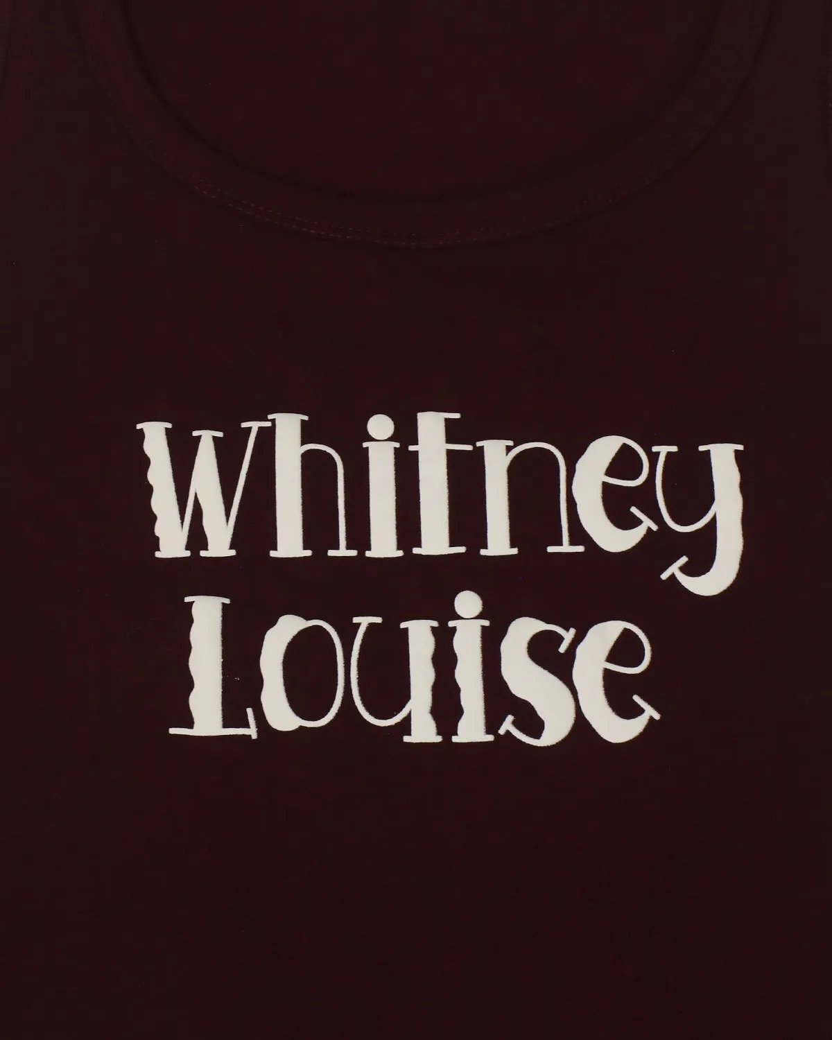 Áo phông sát nách nữ zip in Whitney trắng H.Thắng