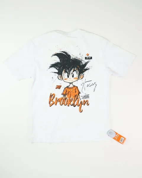 Áo phông cổ tròn nam 3307 trắng size 2XL . QC19S