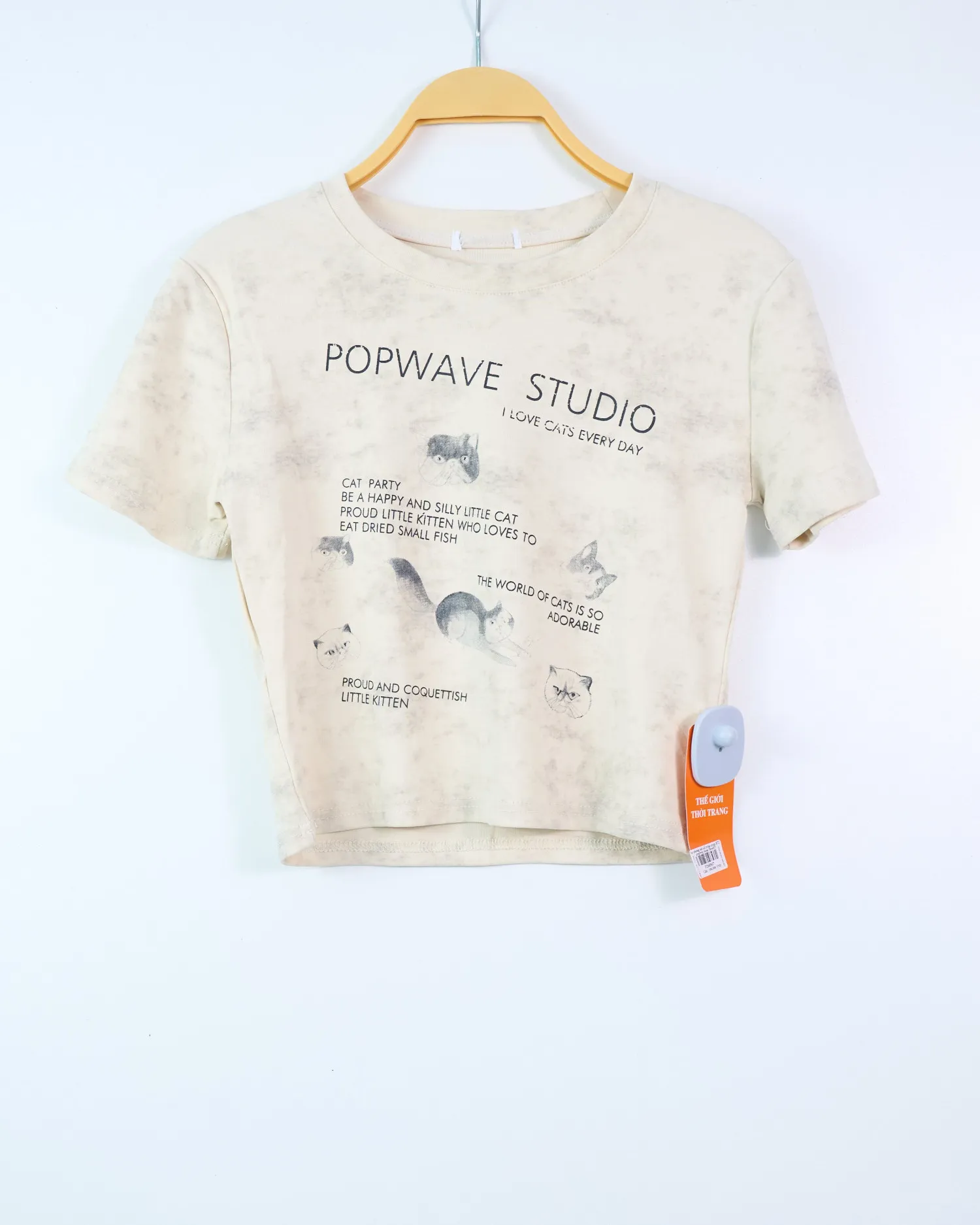 Áo phông nữ cổ tròn crop 872 popway hồng SIEU03