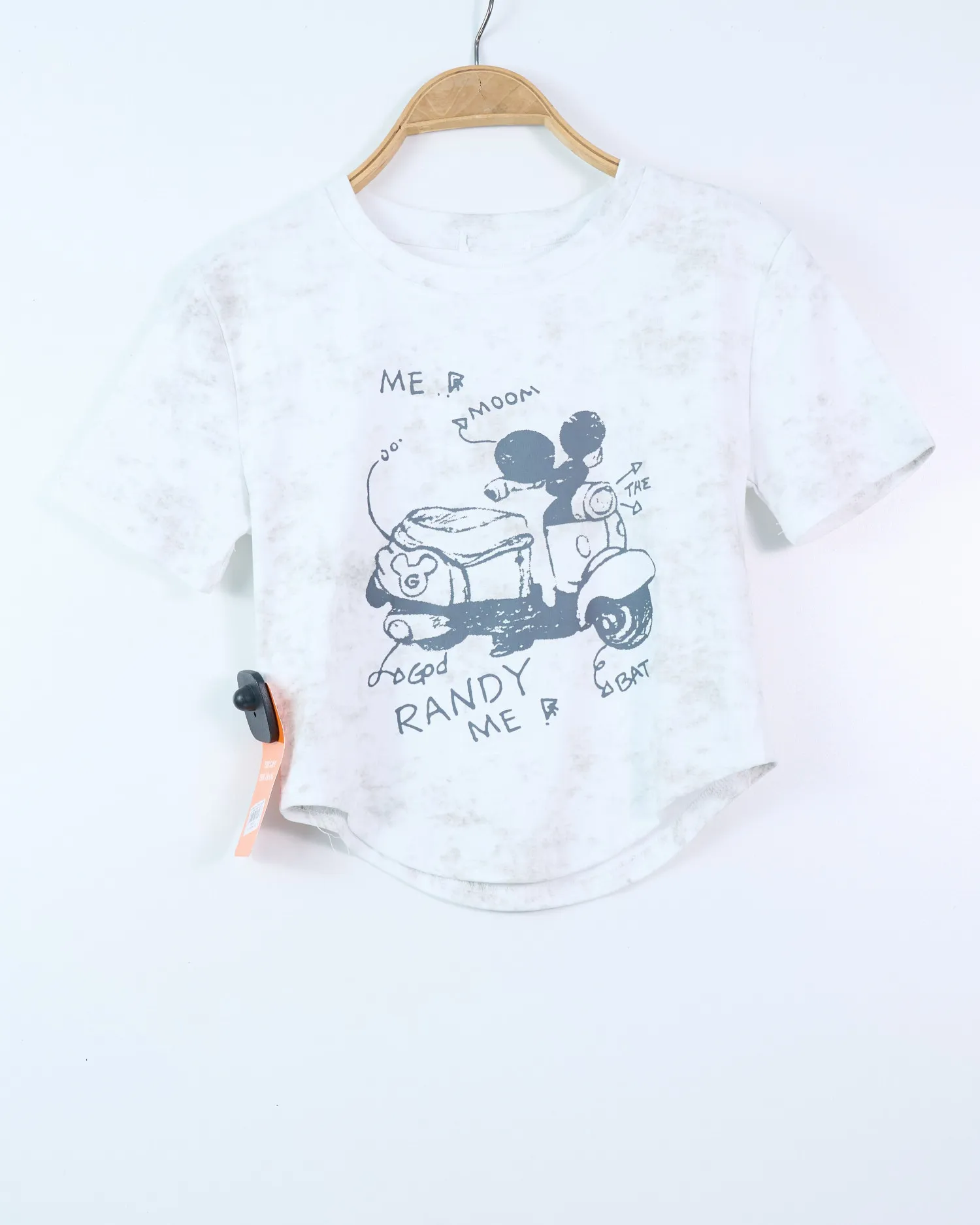 Áo phông nữ cổ tròn crop 802 my moom nâu SIEU03