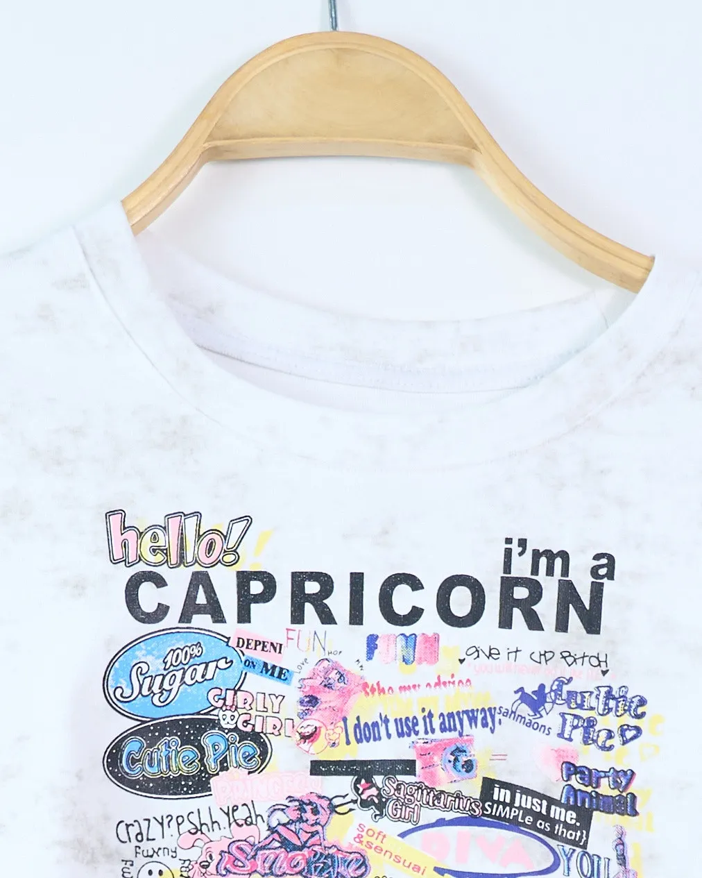 Áo phông nữ cổ tròn crop 856 hello ghi SIEU03