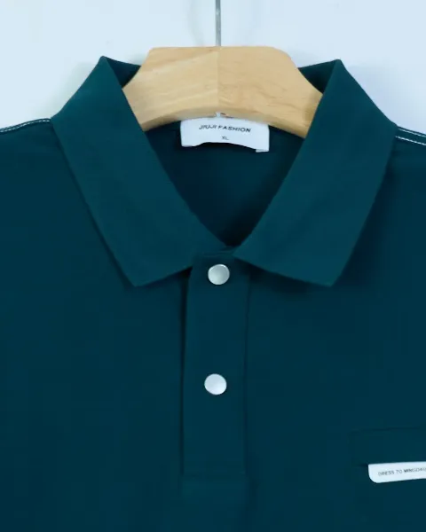 Áo phông cổ bẻ nam 3976 đen size XL. QC302
