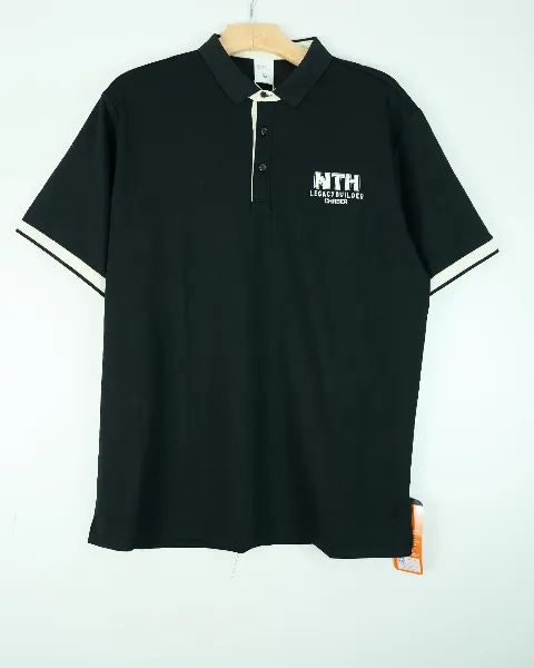 Áo phông cổ bẻ 9208 đen size 3XL . AL11