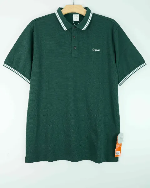 Áo phông cổ bẻ 9200 xanh size XL . AL11