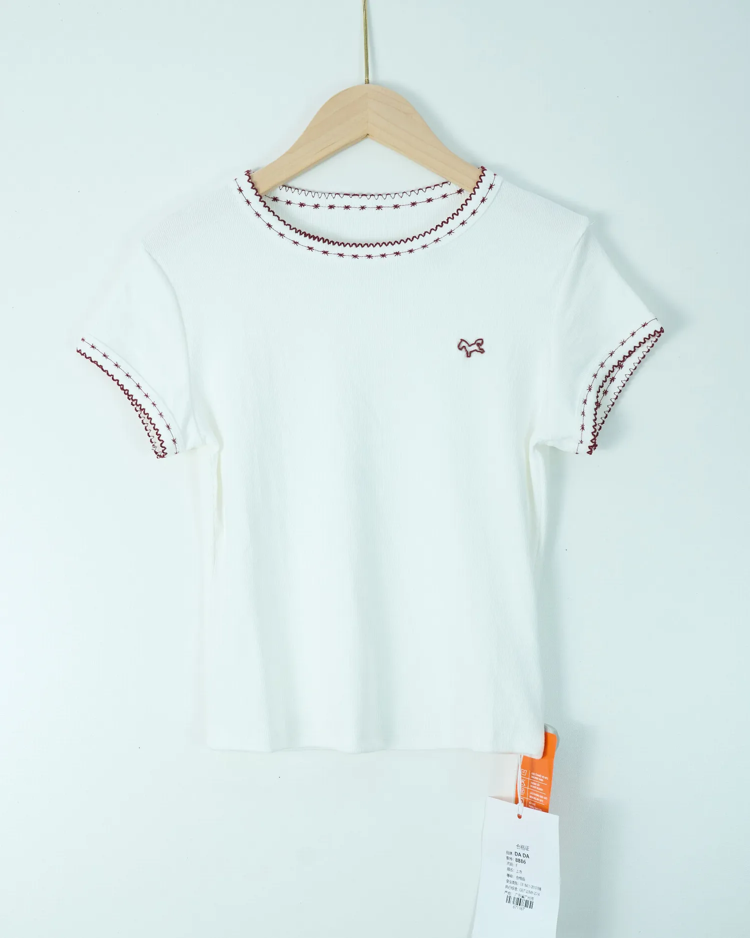 Áo phông nữ cổ tròn ôm cotton 8886 xanh H16.2026.1