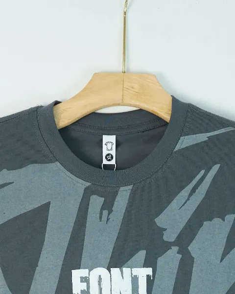 Áo phông cổ tròn 5011 ghi size 2XL . AL10