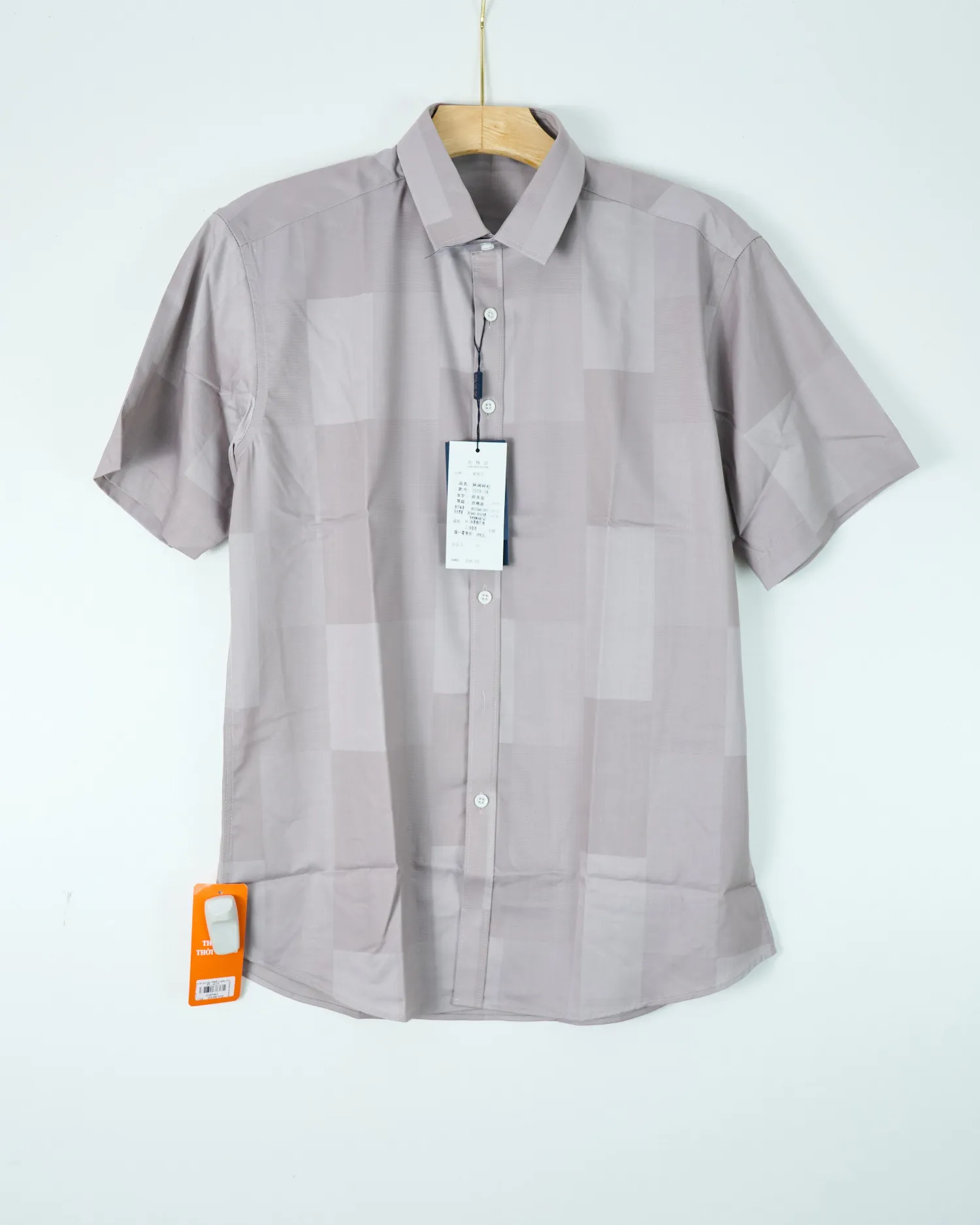 Áo sơ mi cộc 3509-1 nâu size XL . AL19