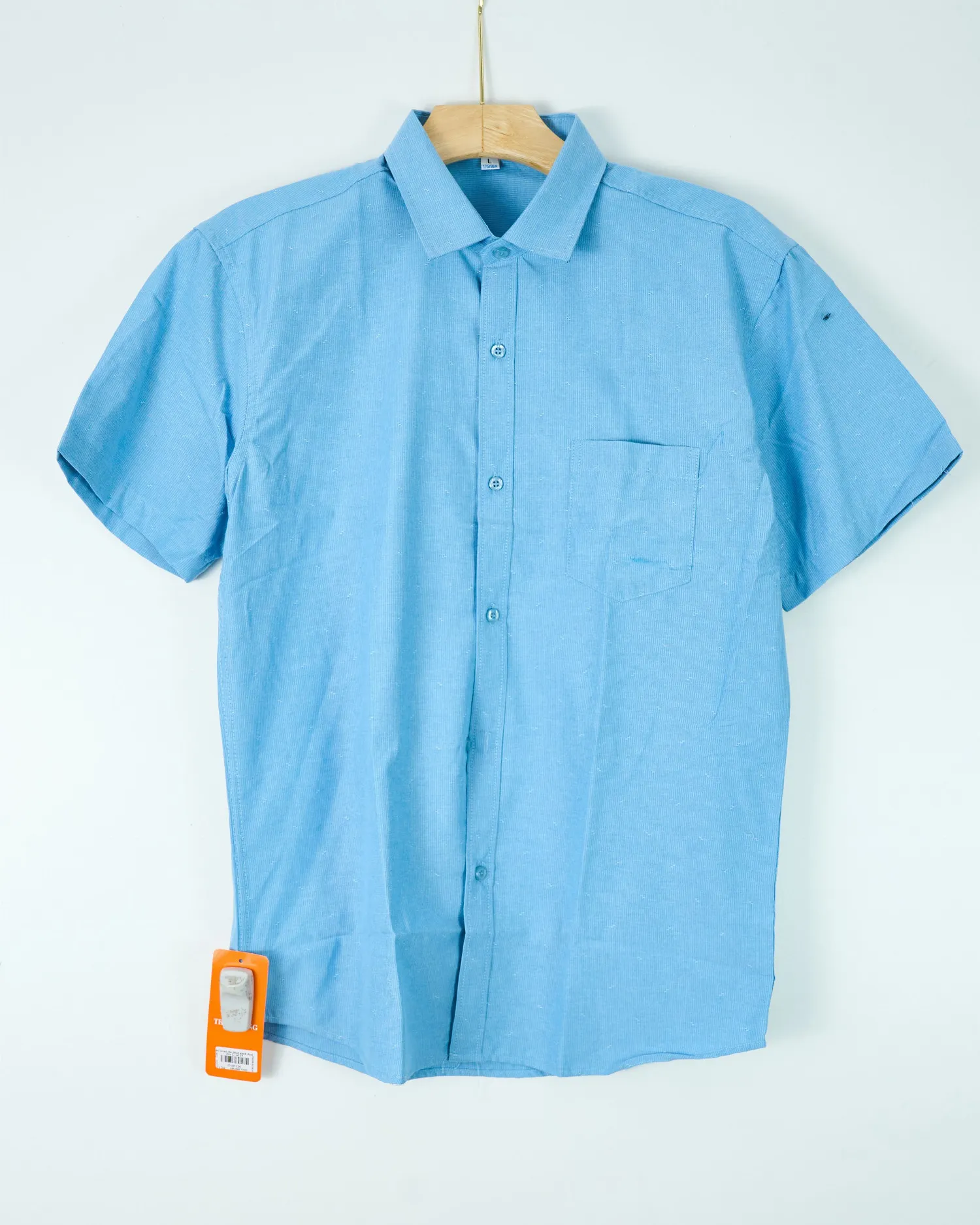 Áo sơ mi cộc 2623 xanh đậm size L . AL19