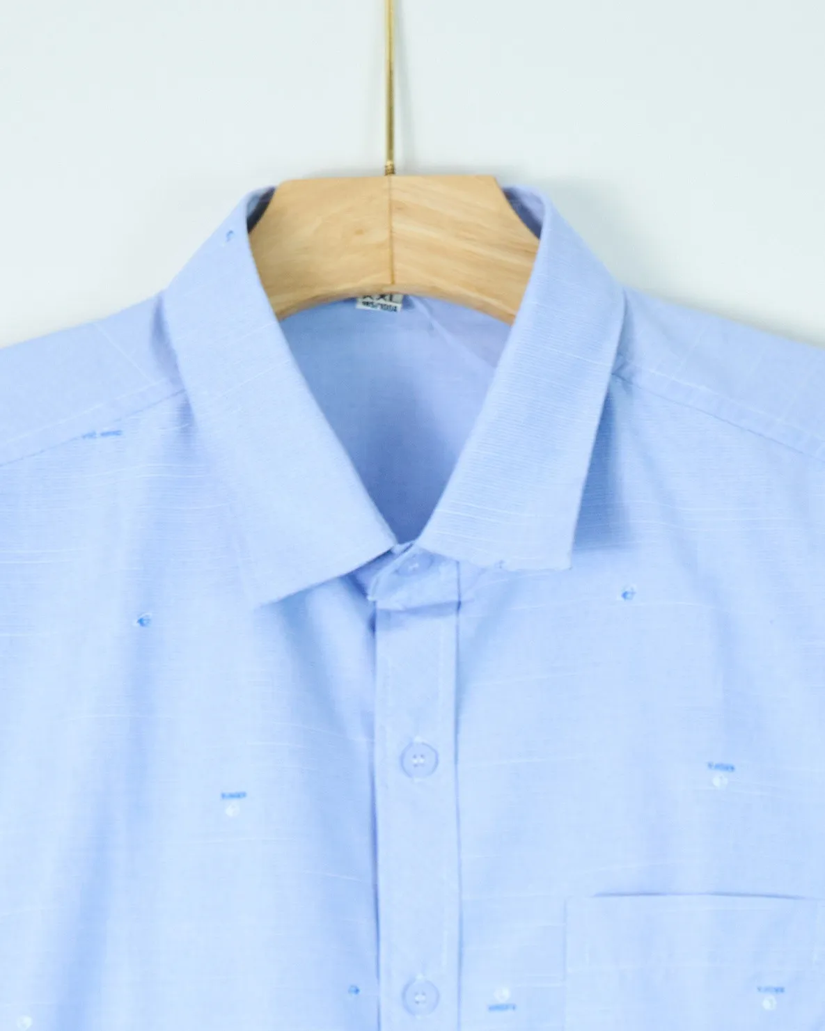 Áo sơ mi cộc 2608 xanh size 2XL . AL19