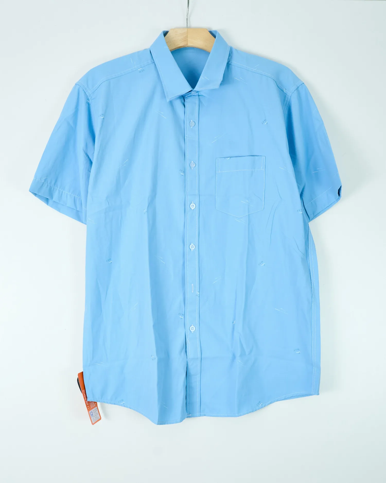 Áo sơ mi cộc 2609 xanh đậm size 2XL . AL19