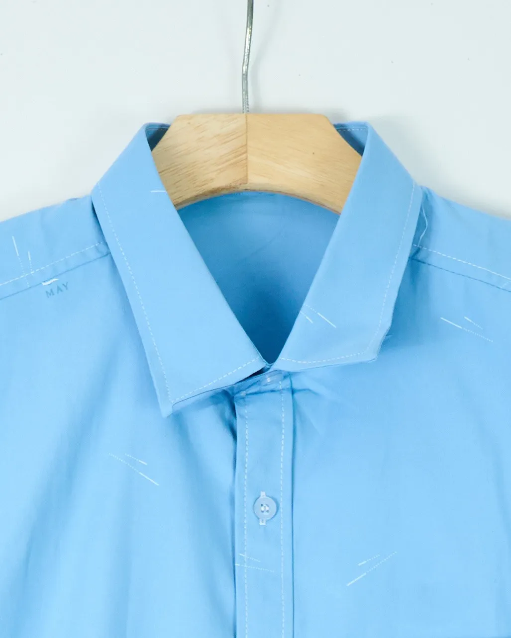 Áo sơ mi cộc 2609 xanh đậm size 2XL . AL19