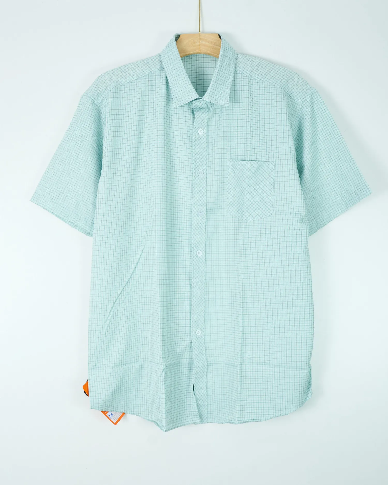 Áo sơ mi cộc 2603 xanh cốm size 2XL . AL19