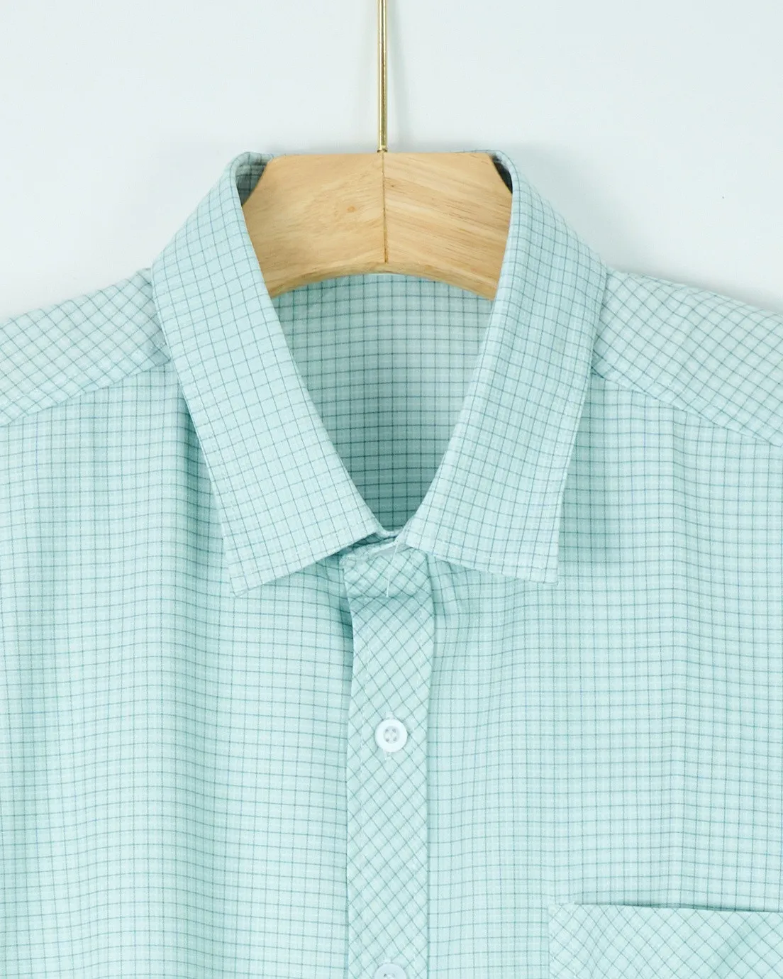 Áo sơ mi cộc 2603 xanh cốm size 2XL . AL19