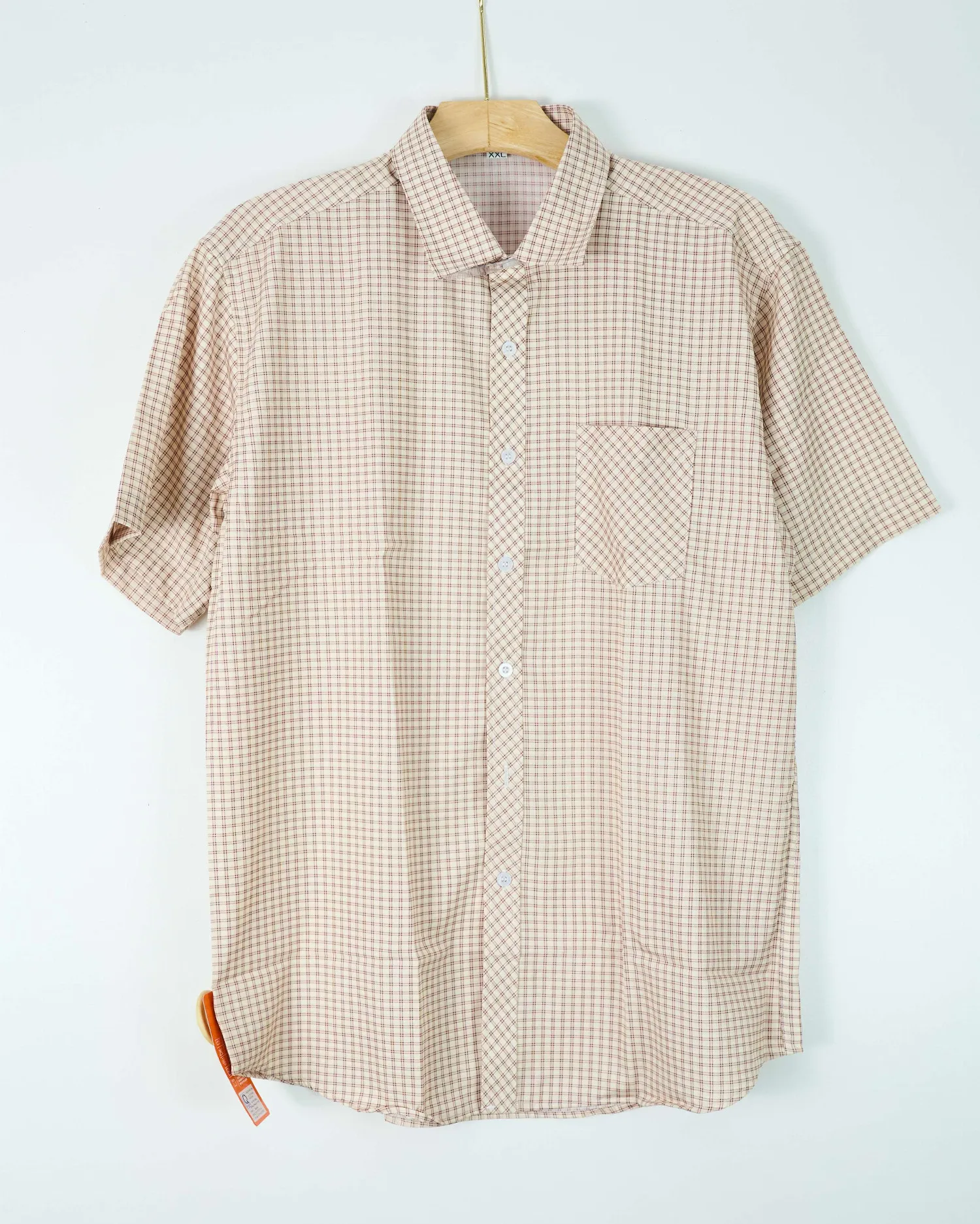 Áo sơ mi cộc 2605 nâu size 2XL . AL19