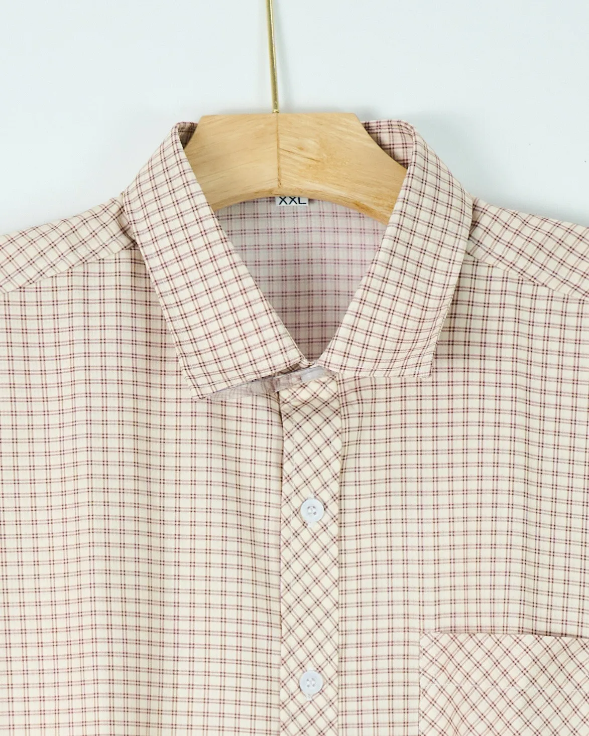 Áo sơ mi cộc 2605 nâu size 2XL . AL19