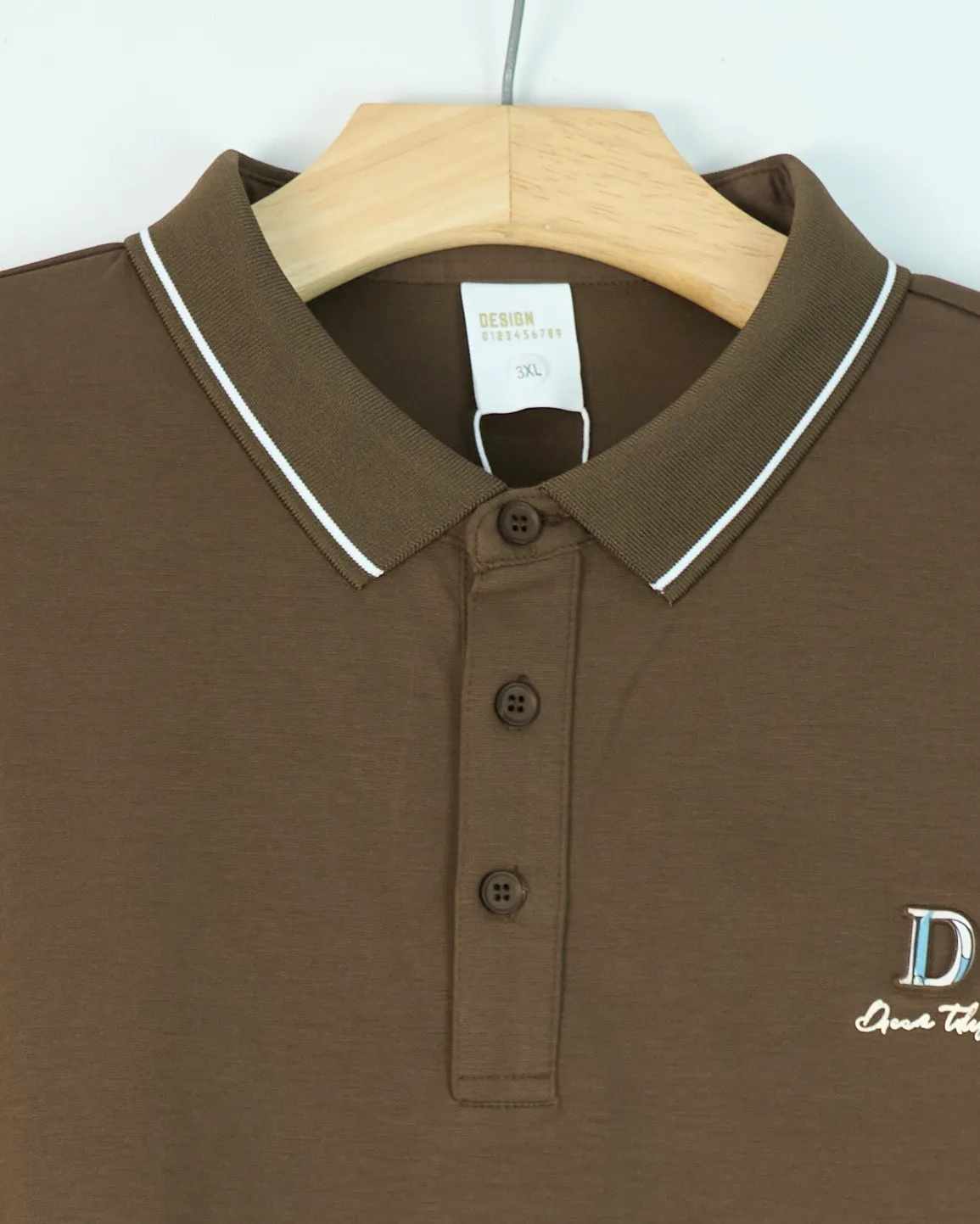 Áo phông cổ bẻ 9171 trắng  size 3XL . AL11