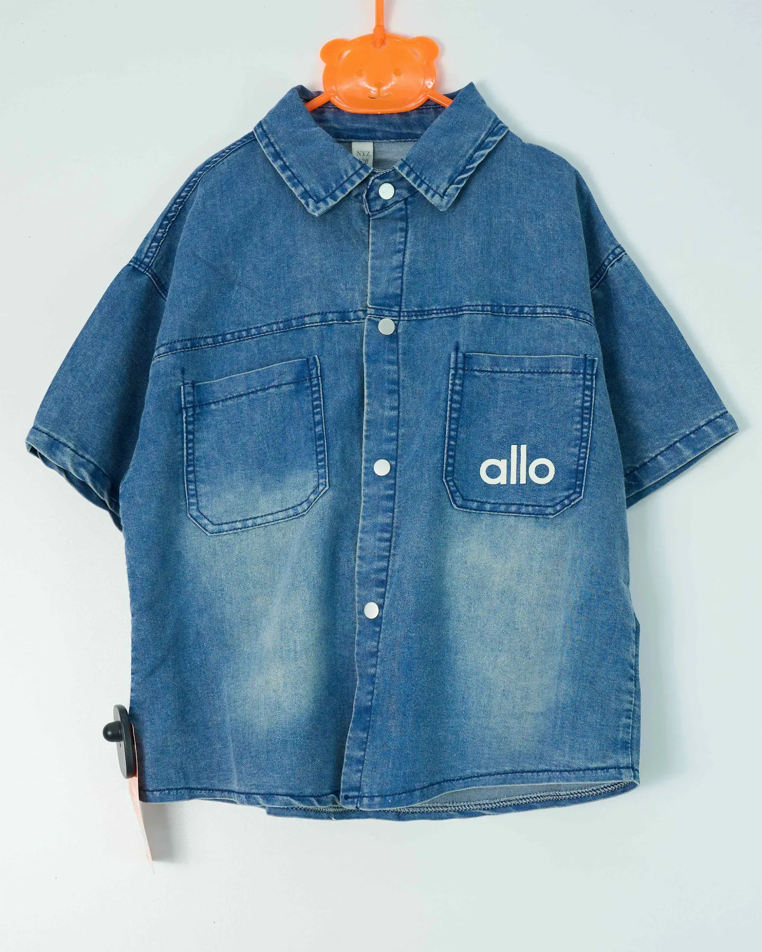 Áo sơ mi cộc tay bé trai ALLO size 140 AS07