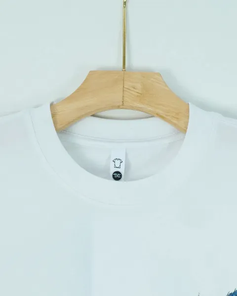 Áo phông cổ tròn 8763  trắng size 3XL . AL10