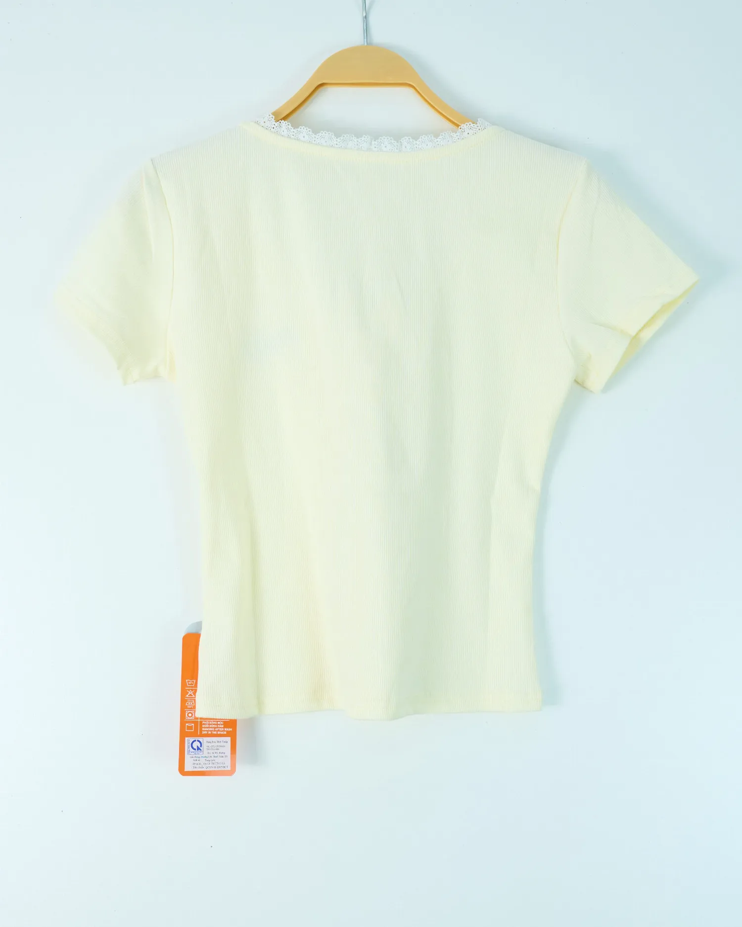 Áo phông nữ cổ tròn croptop tăm 8918 hồng H14.2026.1